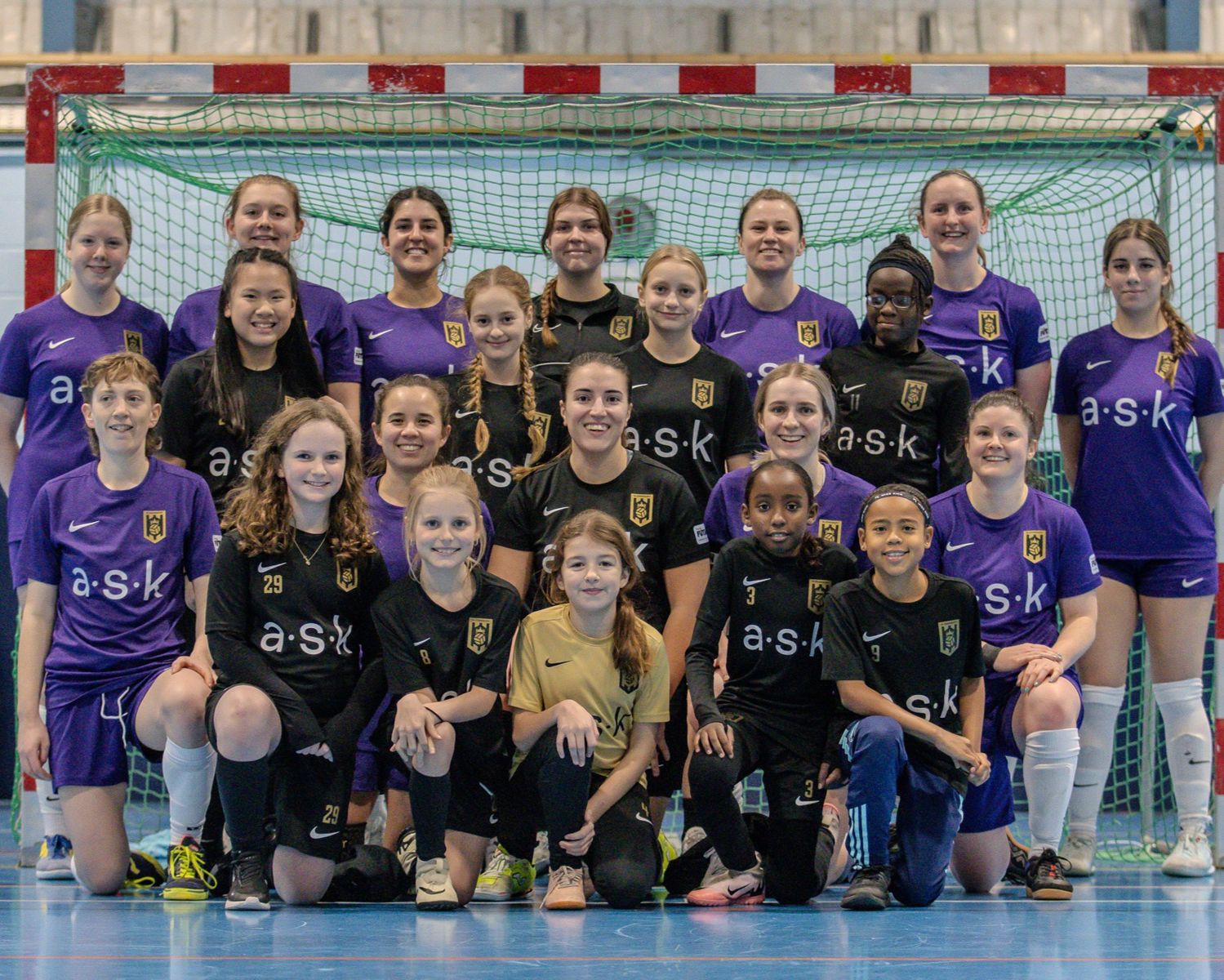 Bloomsbury Futsal and Academy players pose together